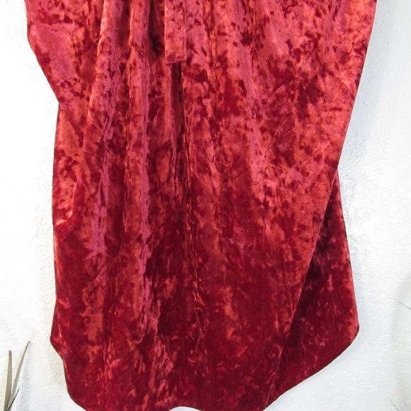 LC Lauren Conrad Top Sz XL Red Velvet Cap Sleeve - Picture 9 of 12